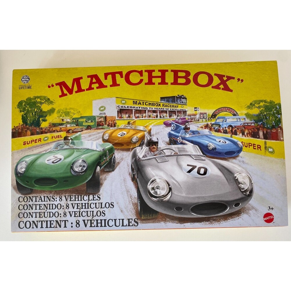 Matchbox 70TH ANNIVERSARY 8 Die-Cast Cars 1:64 Scale Set‎ Brand New